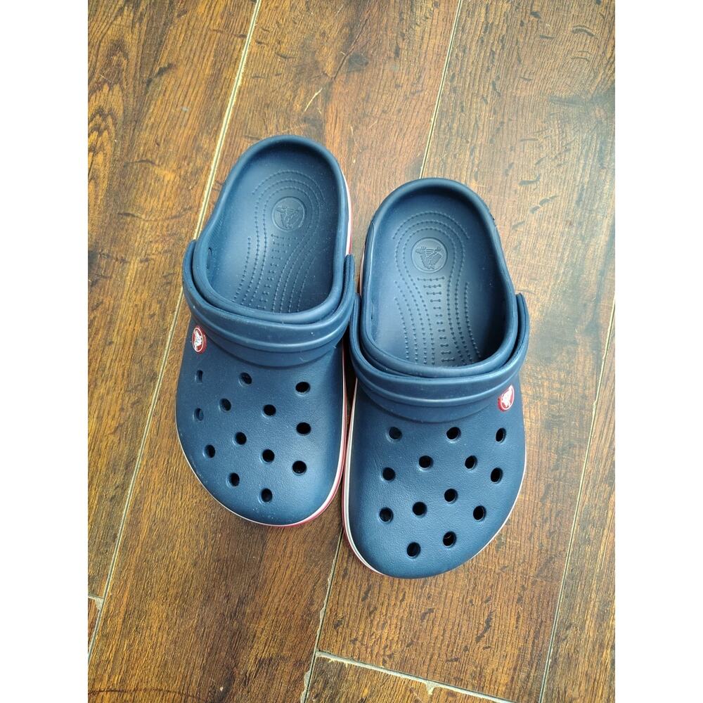 Crocs Unisex Crocband Clog Navy Blue/ Red/ White US J3